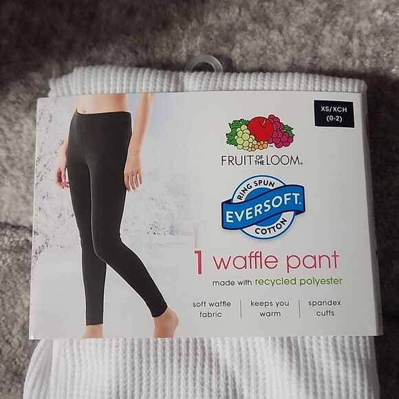 Fruit of the Loom Women's Eversoft Waffle Thermal Pants XS - Picture 6 of 7